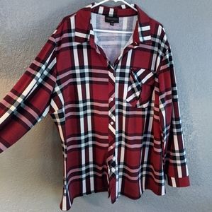 Super soft red flannel button down shirt
